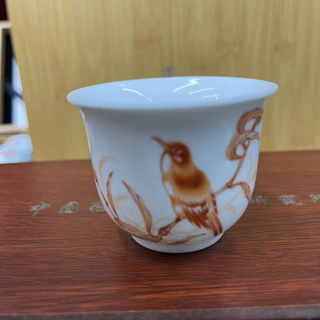 【文燕专属】景德镇矾红陶瓷品茗杯