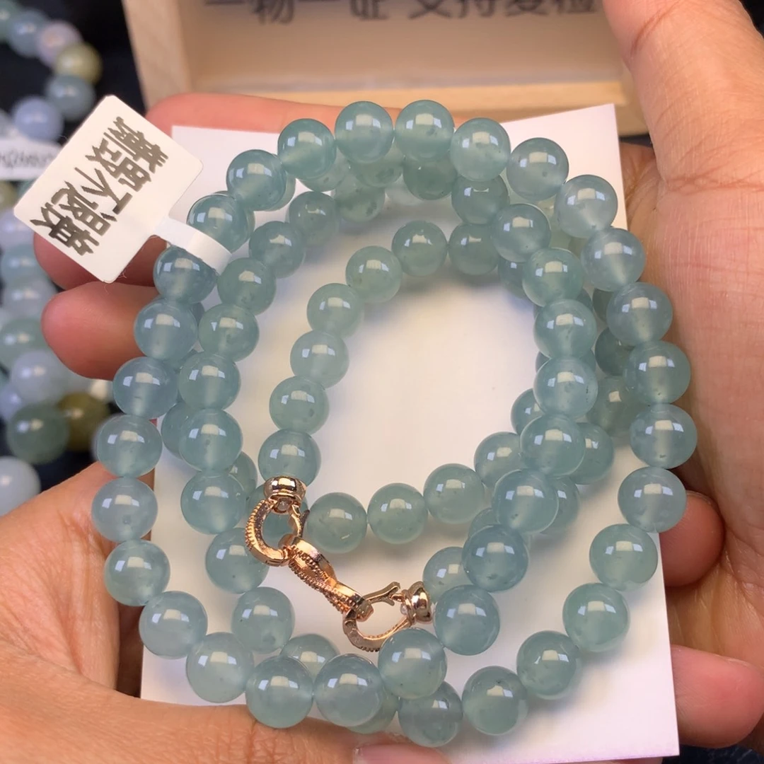 翡翠颈饰未镶嵌天然缅甸翡翠