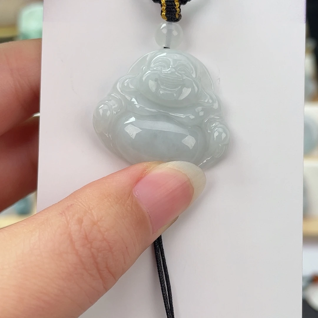 翡翠未镶嵌颈饰佛公