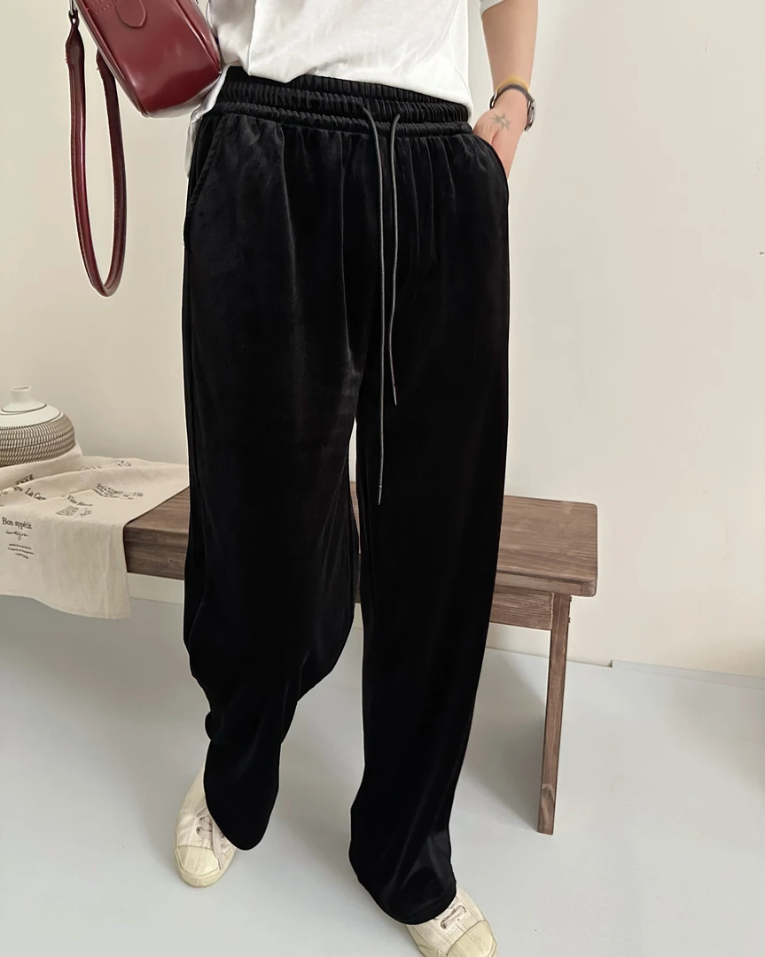 春款灯芯绒丝绒女裤