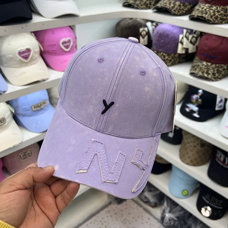 鸭舌帽女夏季新款棒球帽大帽檐遮阳帽显脸小休闲帽潮韩版字母帽子