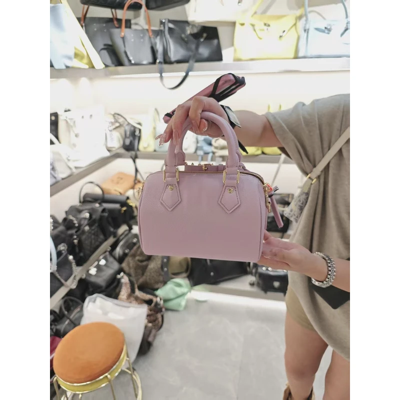 YUSHA/高档紫粉色波士顿手提包-17168