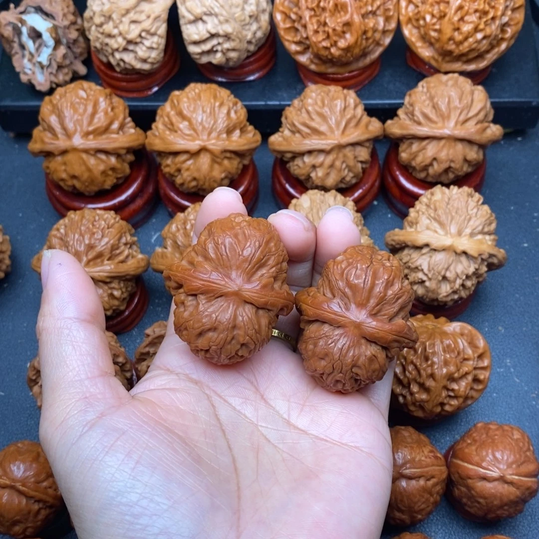 文玩核桃把件42平谷元宝