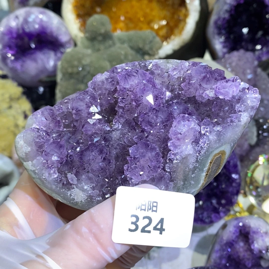 紫晶珠宝半成品未镶嵌