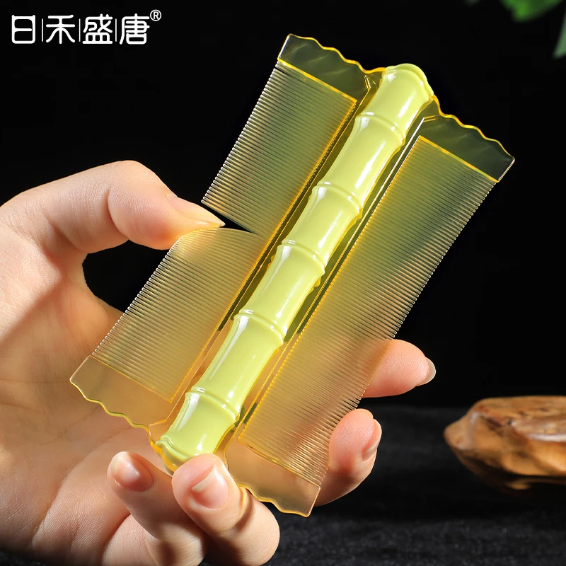 儿童家用高密梳头发竹节篦子梳超密齿虱子梳清理双面加密篦梳