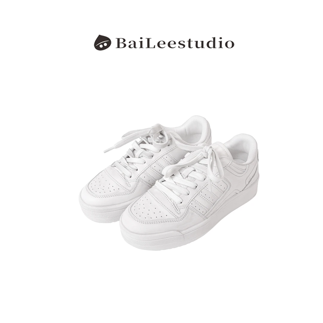 【柏栗良品】2026年春季新品~休闲复古圆头百搭低帮板鞋女058-99