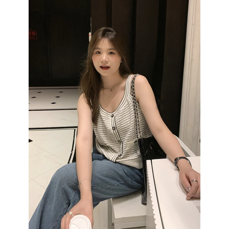 【ALINDM年终大清仓】遮肚显瘦内搭200斤胖MM打底衫针织吊带L80008