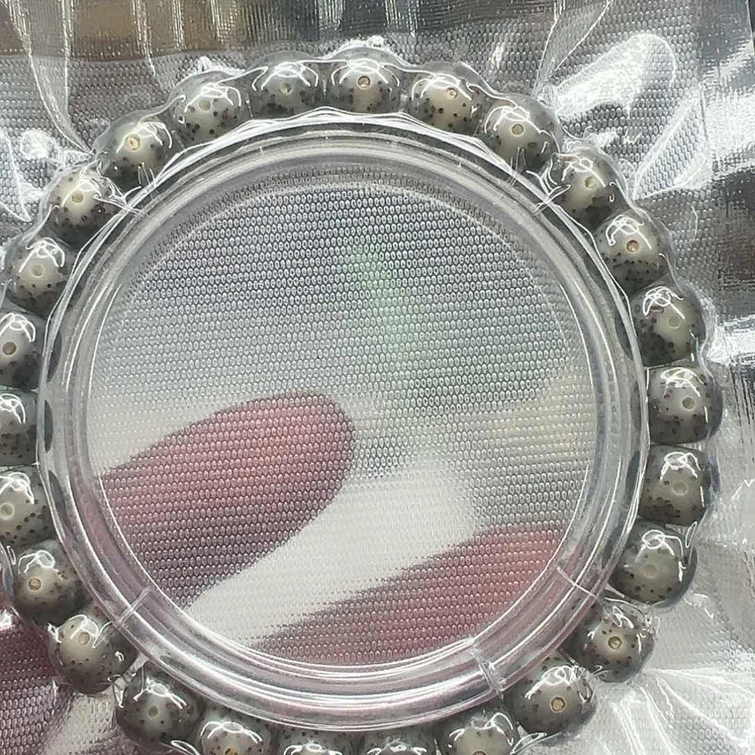 星月菩提手串127高端黑灰星月菩提单圈0.9