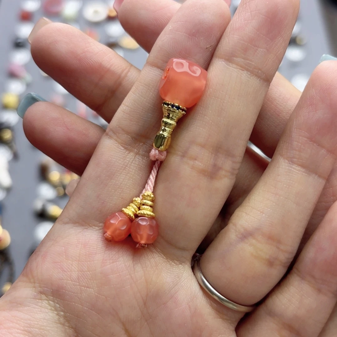 玛瑙/玉髓未镶嵌文玩配饰适配3-6mm的串