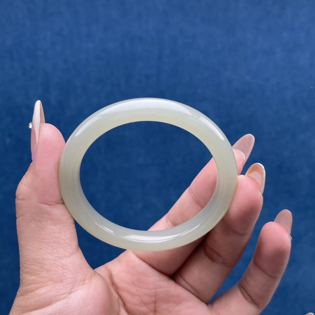 SZ230和田玉晴水手镯O 52.6圈口 放漏品微瑕介意勿拍不退换