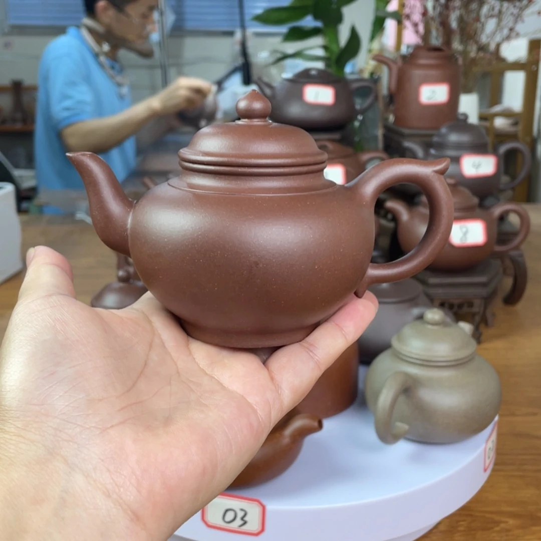 【闪购商品】茶壶紫砂用****6底槽青笑樱壶～容量：200