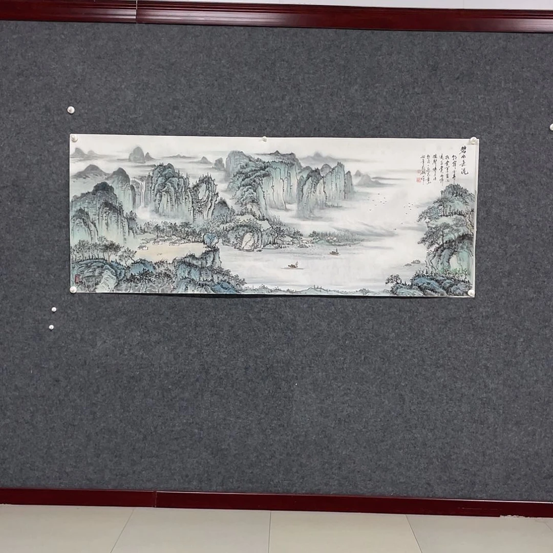 国画真**我小六尺画芯作品