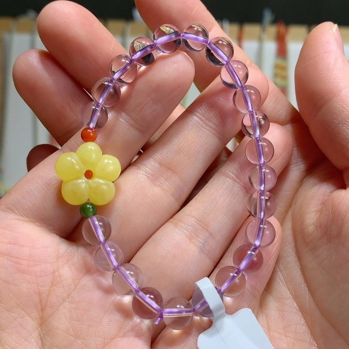 蜜蜡未镶嵌手链7.3mm