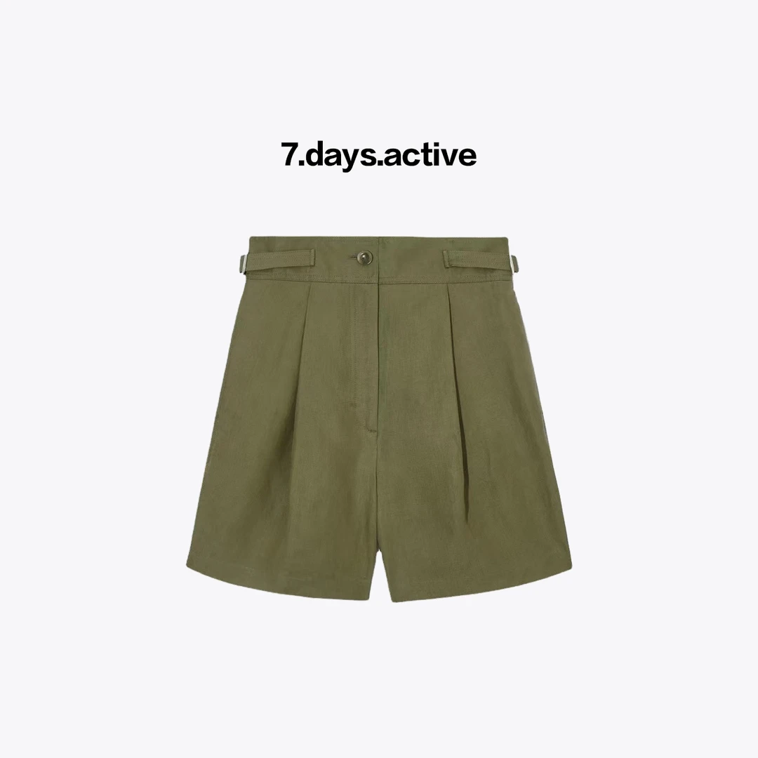 ALHC235106 工装亚麻短裤