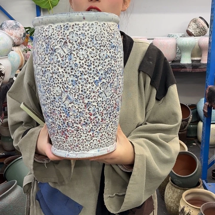 19×30 -粗陶花盆有孔-买买买
