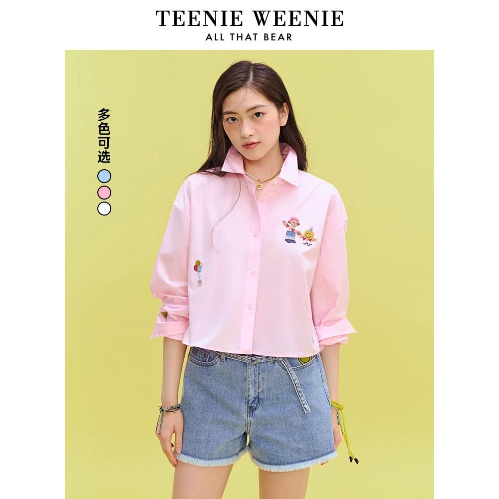 *【smiley联名系列】TeenieWeenie小熊25夏多巴胺衬衫女TTYA256619I