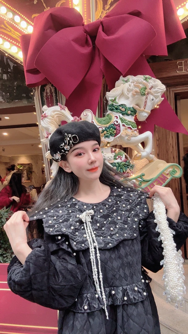 安霓王妃【笑靥如花】原创设计私人订制新中式亮片重工棉袄连衣裙