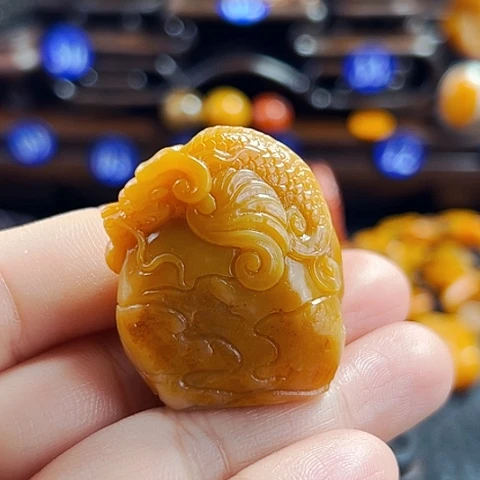 田黄石福**全田黄石摆件