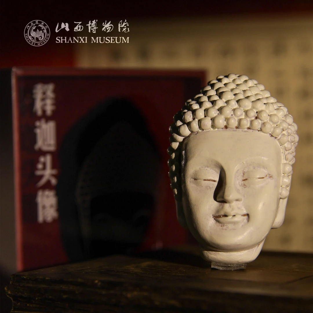 山西博物院文创方寸古韵系列释迦头像冰箱贴软磁磁吸特色伴手礼