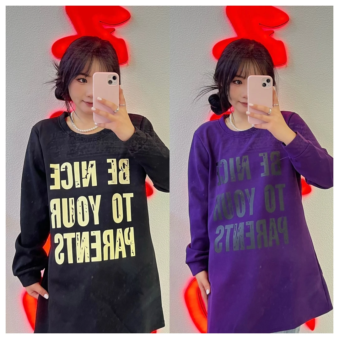 3113复古字母百搭加绒卫衣