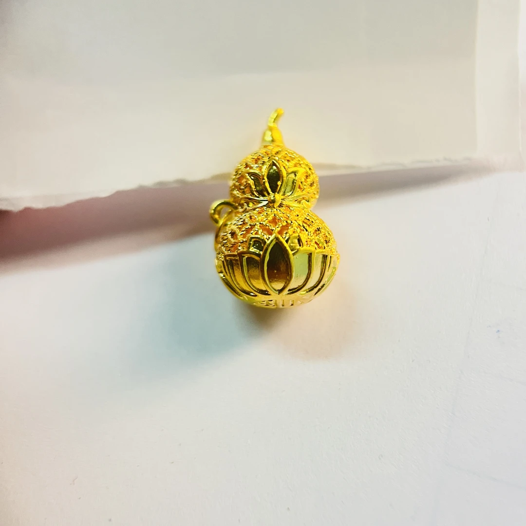 足金饰品/莲花福葫芦圆扣/0.94/1B5D0722/K