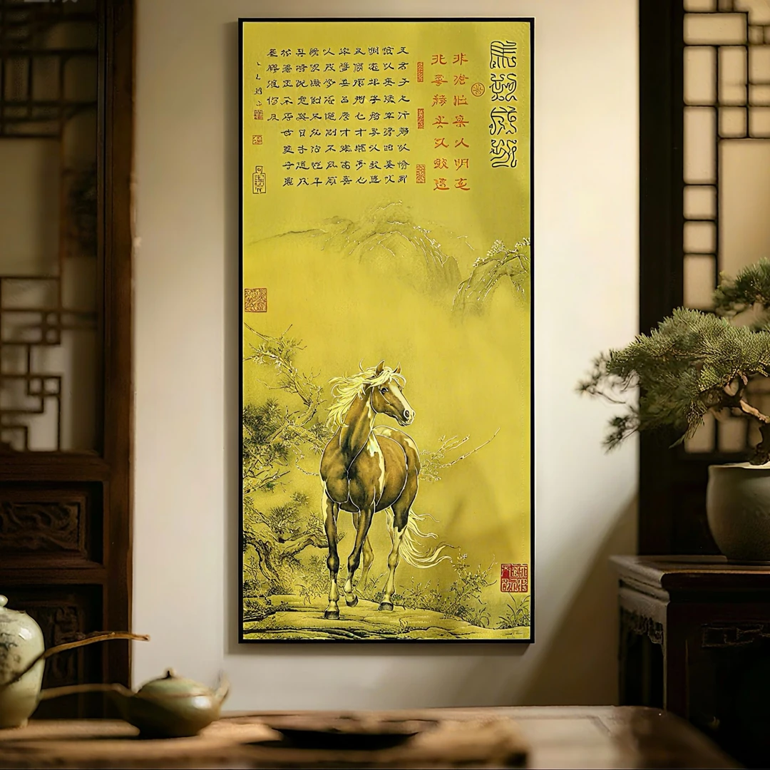 吴湖山教授书法《马到成功》
