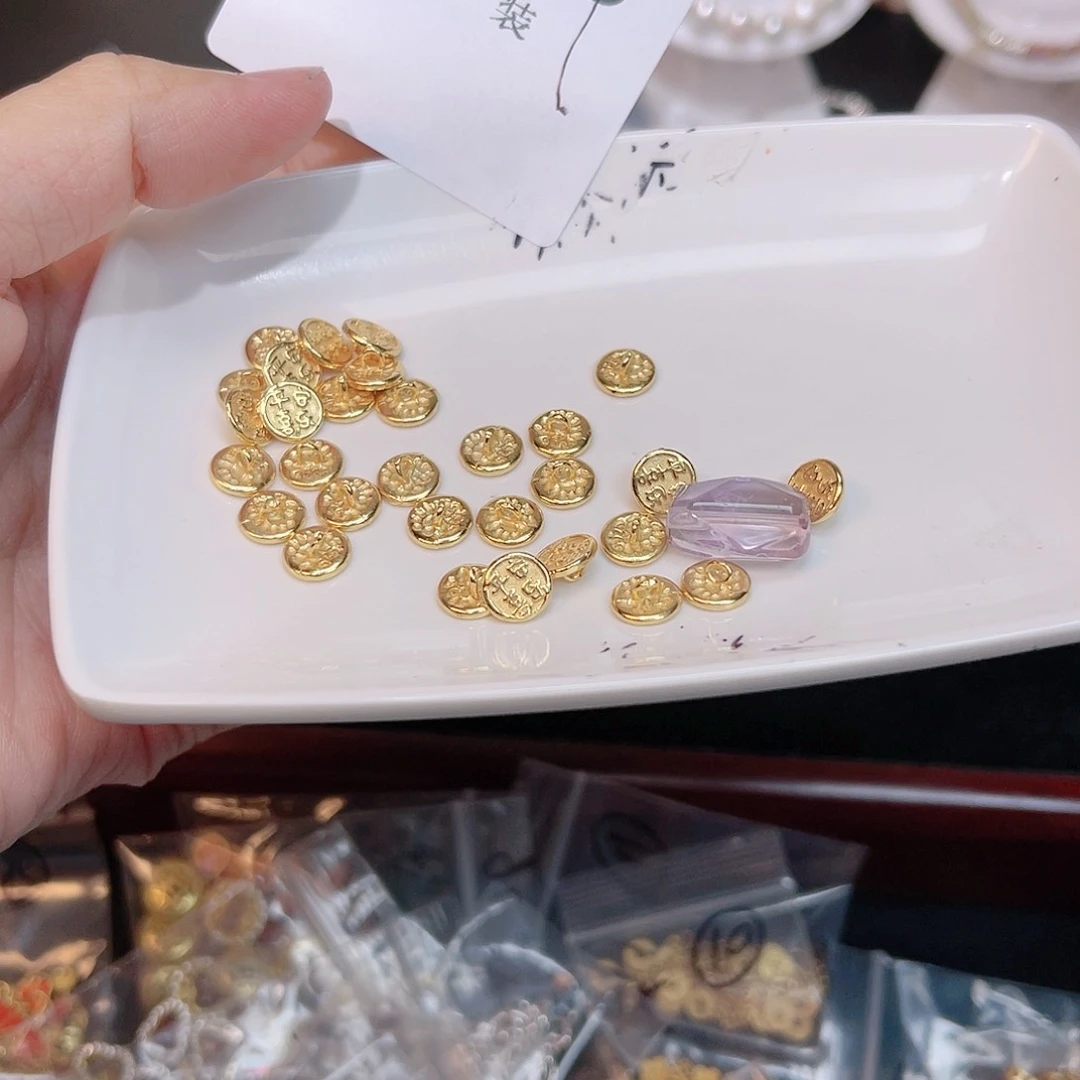 紫晶珠宝半成品银S925镀金镶嵌146