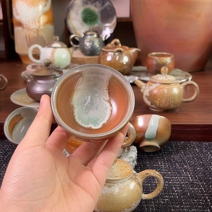 柴烧中白泥窑宝主人杯