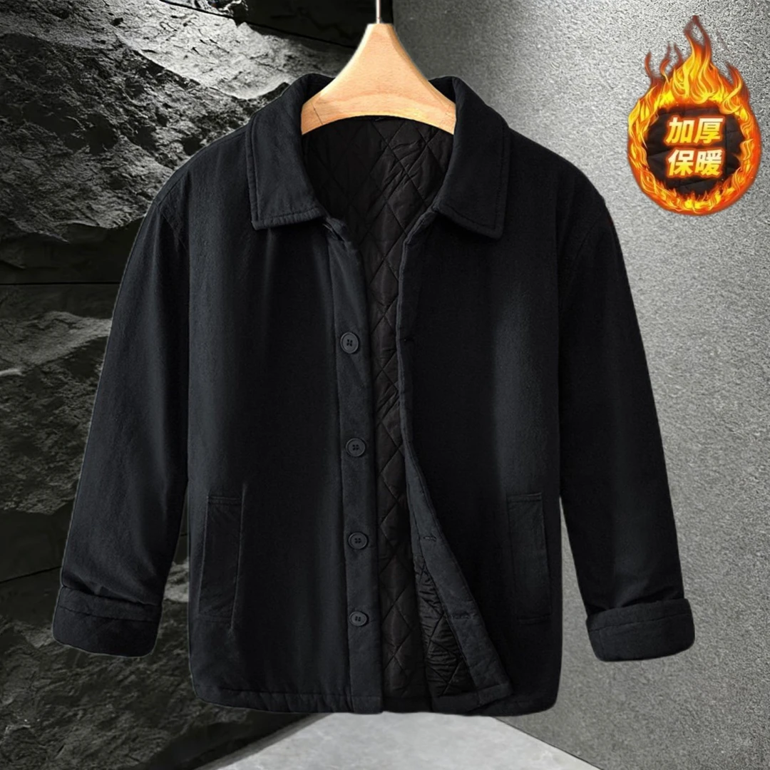 棉麻【宽松版】冬季加厚保暖男装棉衣外套休闲服宽松加厚外套棉袄子