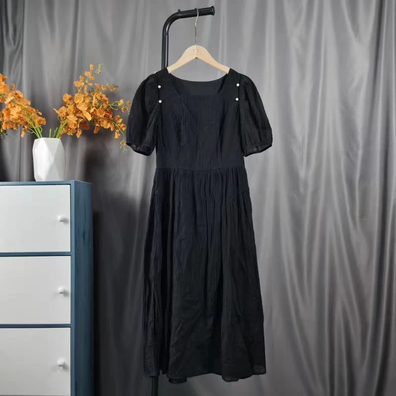 【依帆专属】F170气质夏季设计师女装长裙收腰春季赫本风法式连衣裙