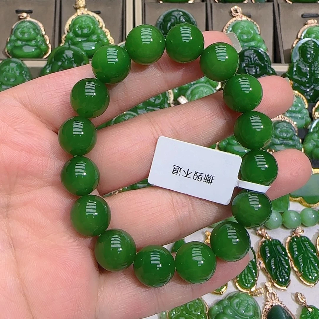 和田玉（碧玉）手链未镶嵌