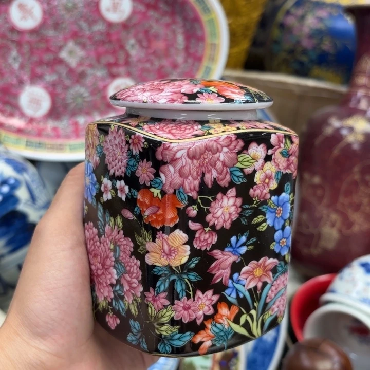 紫砂花瓶瓷器摆件 瓷器摆件