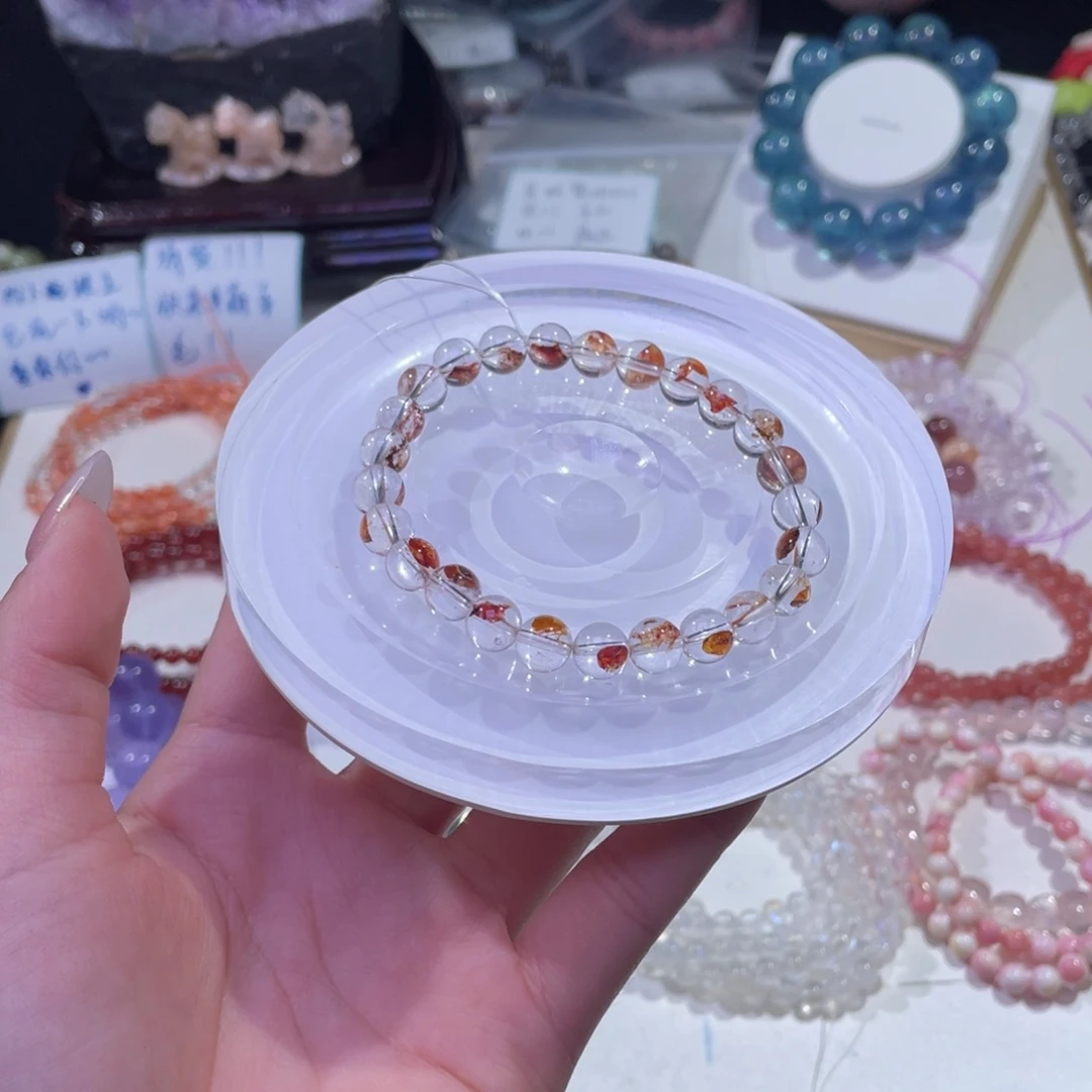 未镶嵌手链水晶玻璃体锦鲤胶花7+