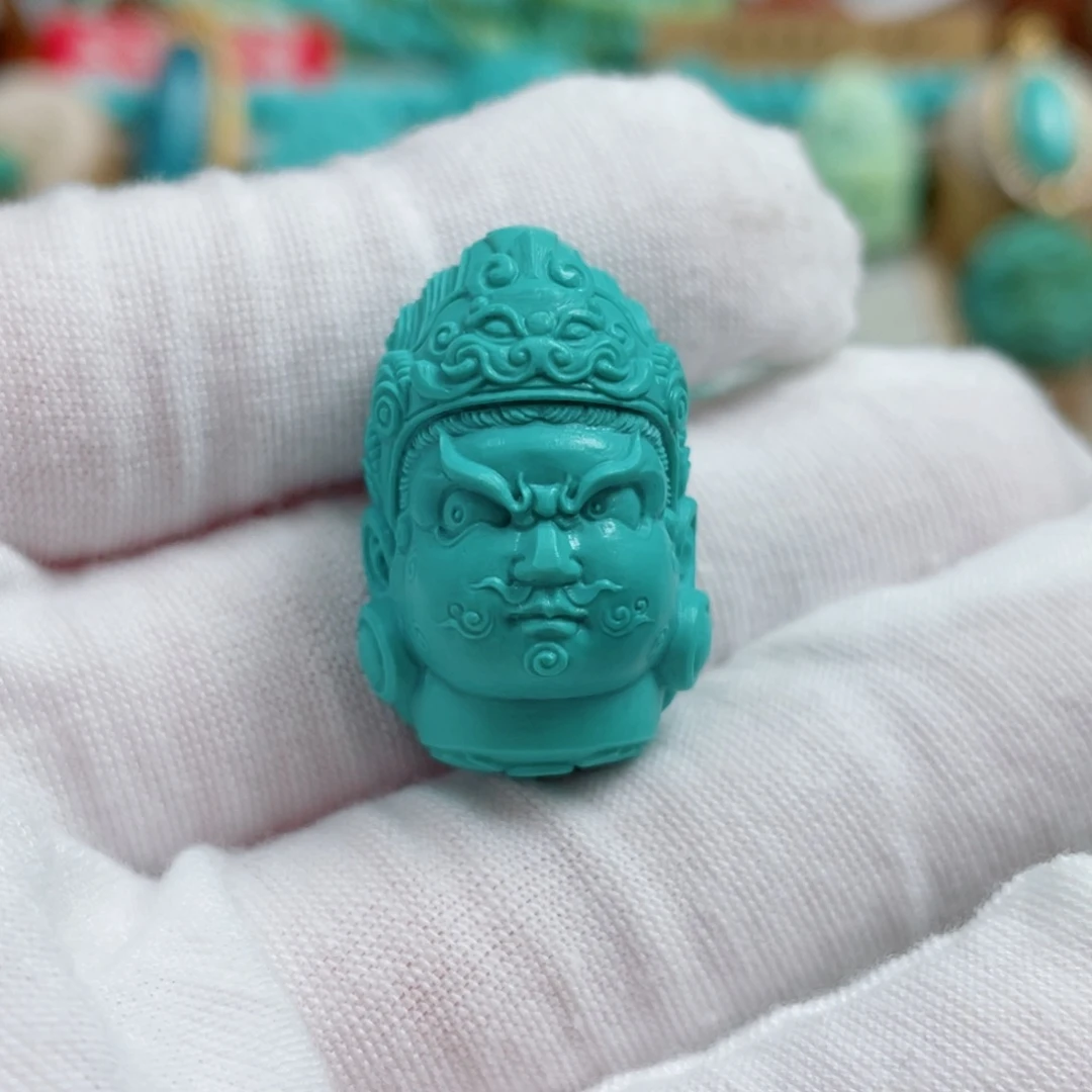 未镶嵌绿松石珠宝奇石丫角山全品无暇玉化财宝天王