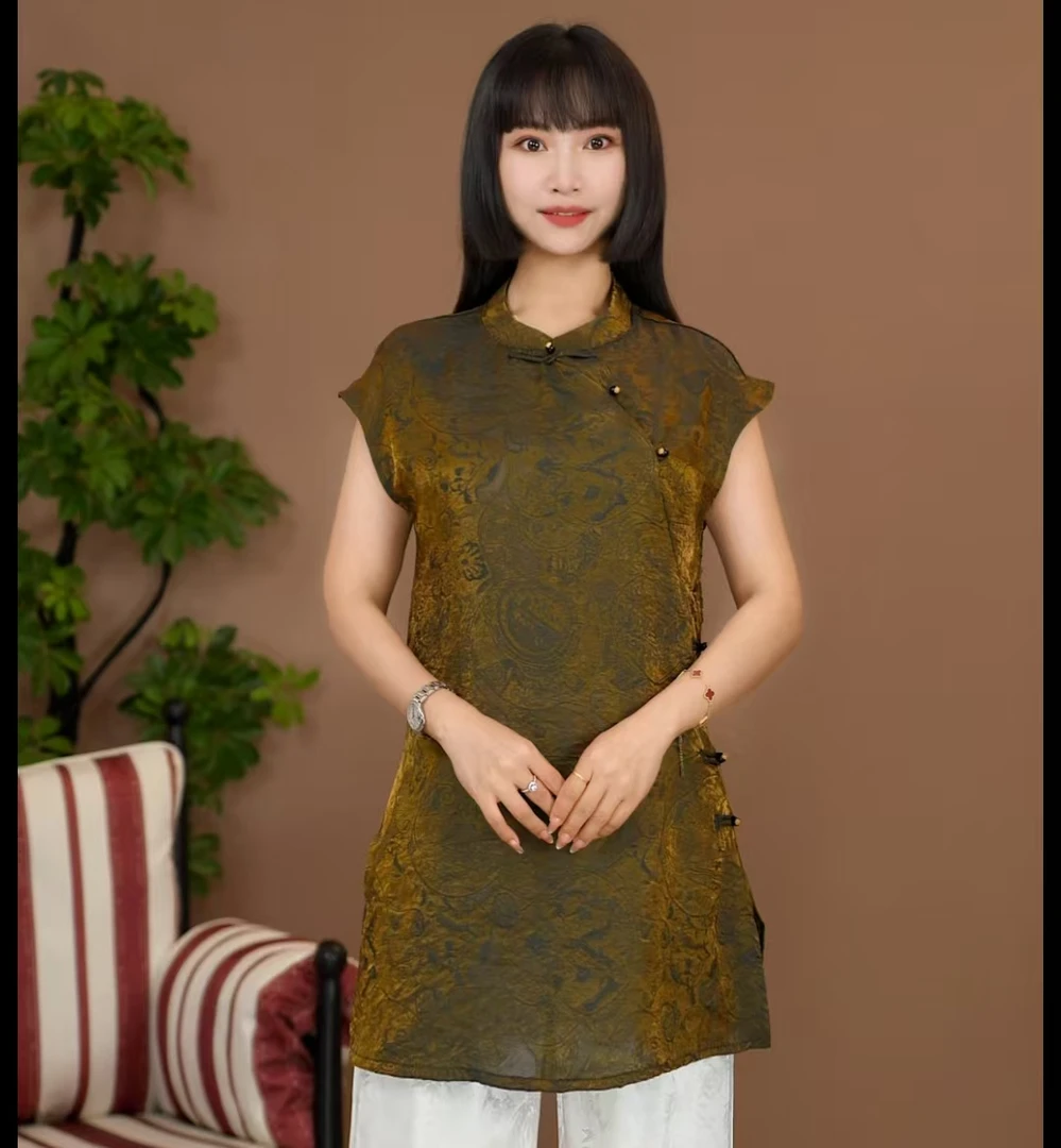 锦罗衫 2025新款夏季新中式设计师气质百搭国风上衣10308-426