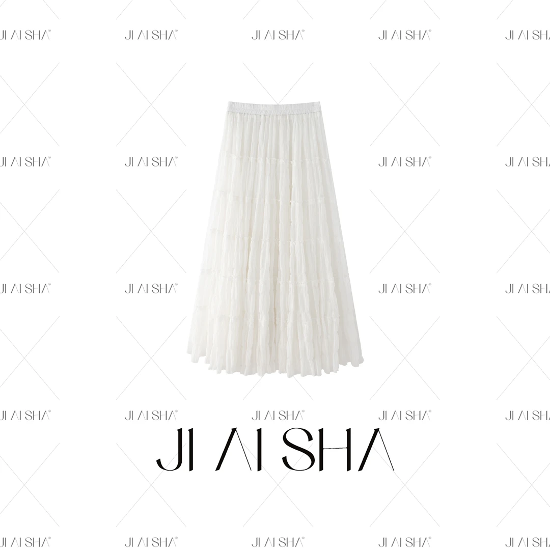 JAS 今屿【蛋糕裙】垂感时尚气质高腰显瘦半身裙qc JY252-XA-9302