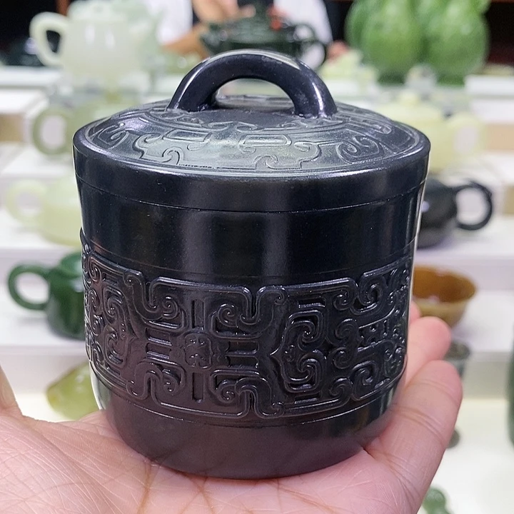 未镶嵌和田玉挂件茶叶罐