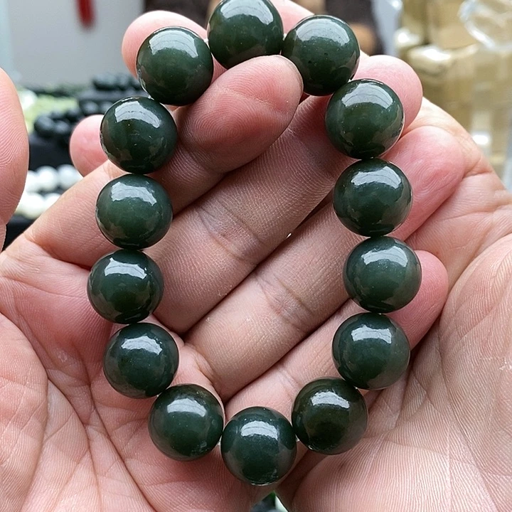 【闪购商品】未镶嵌手串和田玉16且末蓝漂糖