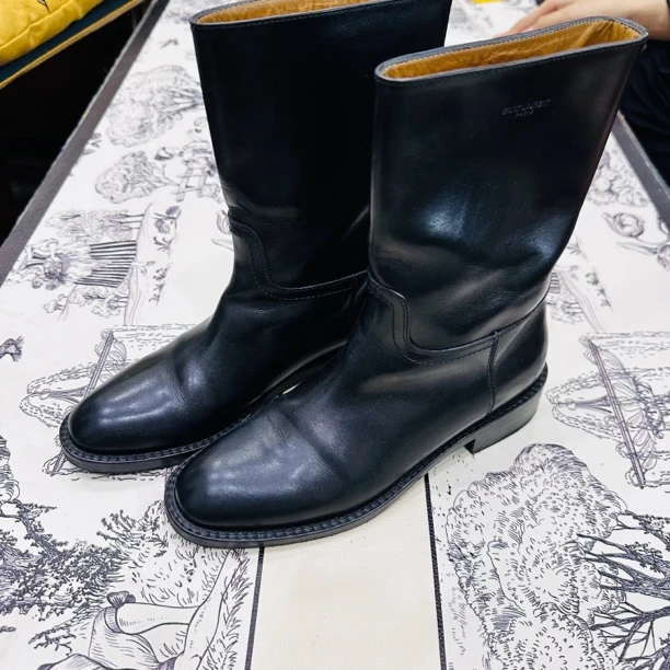 95新 YSL/圣罗兰 女士低跟短靴/尺码35/ysc0031