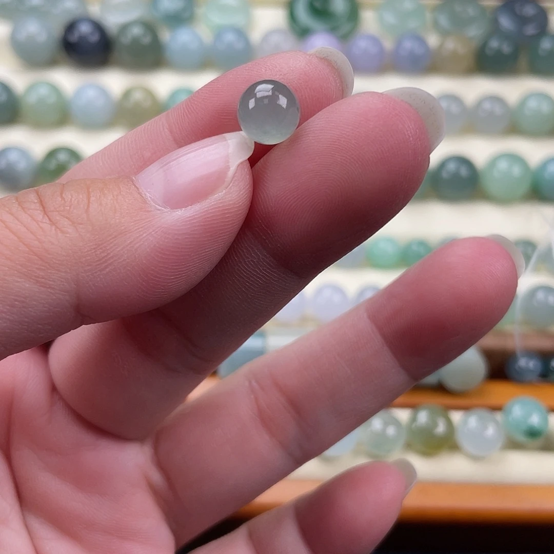 翡翠散珠天然翡翠a货高冰晴座卡7.3