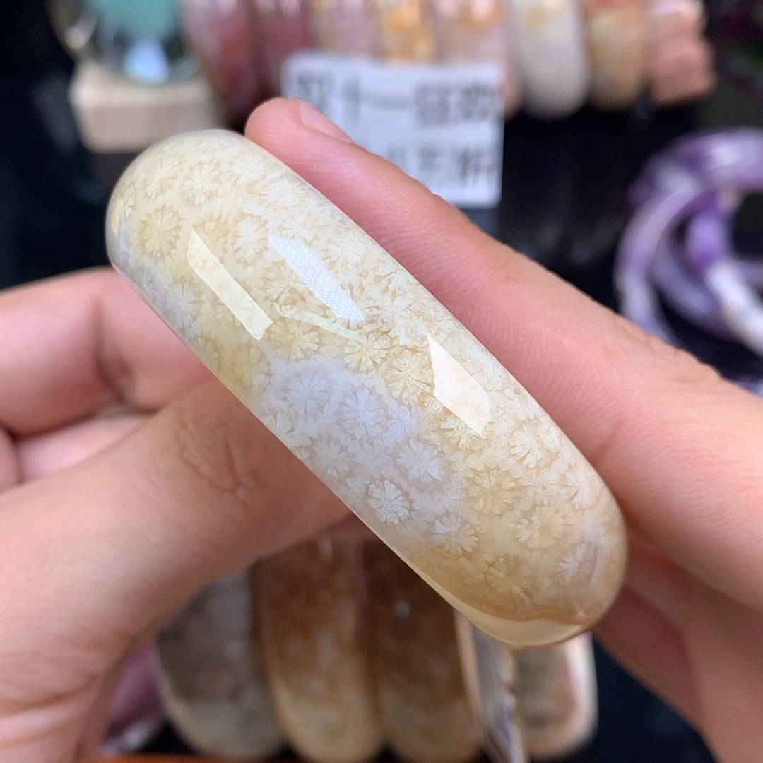 【闪购商品】颈饰未镶嵌硅化珊瑚（珊瑚玉）64号双面雏菊54.4圈