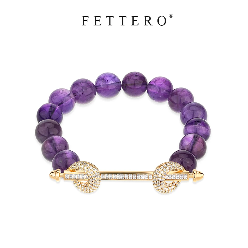 fettero 铜合金手链 【T锆双钻圈手链】气质轻奢百搭小众