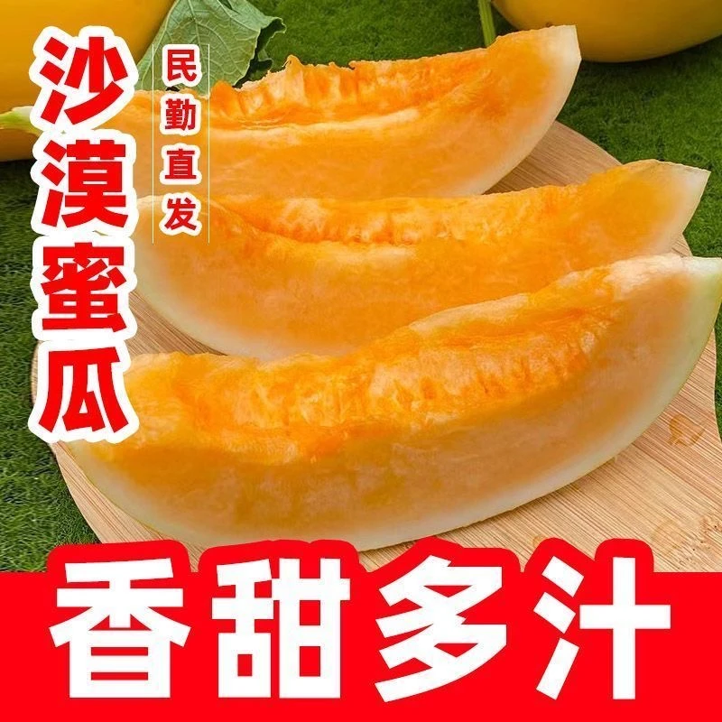 【甘肃民勤产地直发】沙漠蜜瓜新鲜水果清甜多汁果肉香甜当季应季