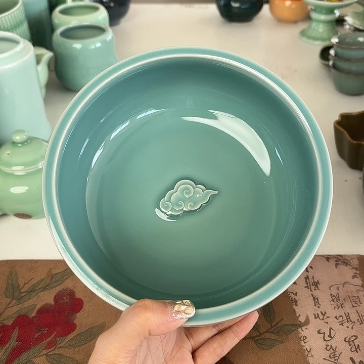 龙泉云间青瓷小米茶器