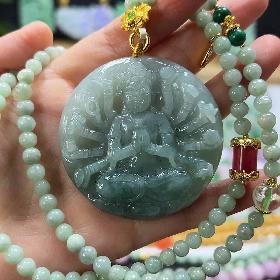 翡翠未镶嵌颈饰吊坠
