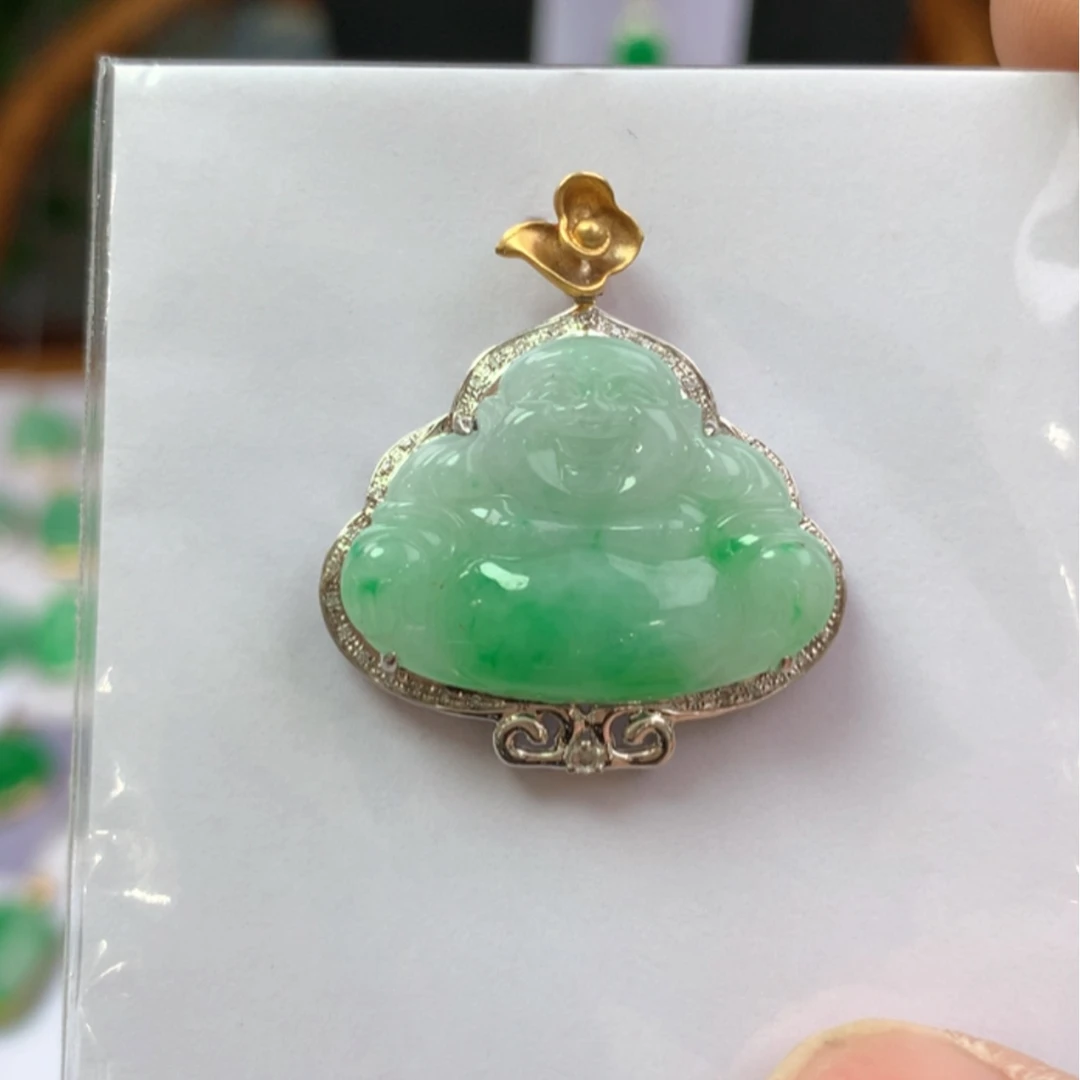 【闪购商品】翡翠颈饰18K金镶嵌翡翠