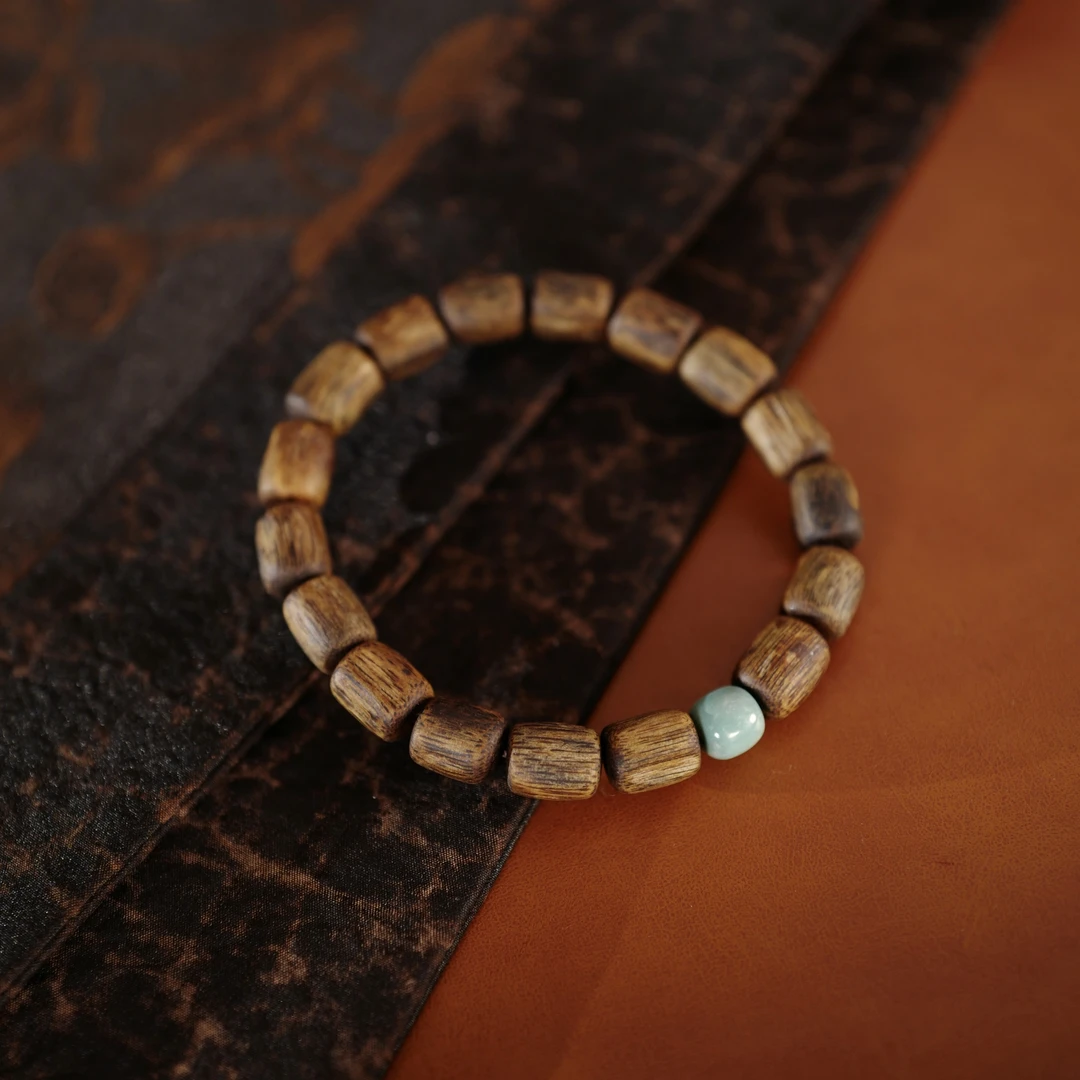 沉香奇楠沉香随型鼓珠手串