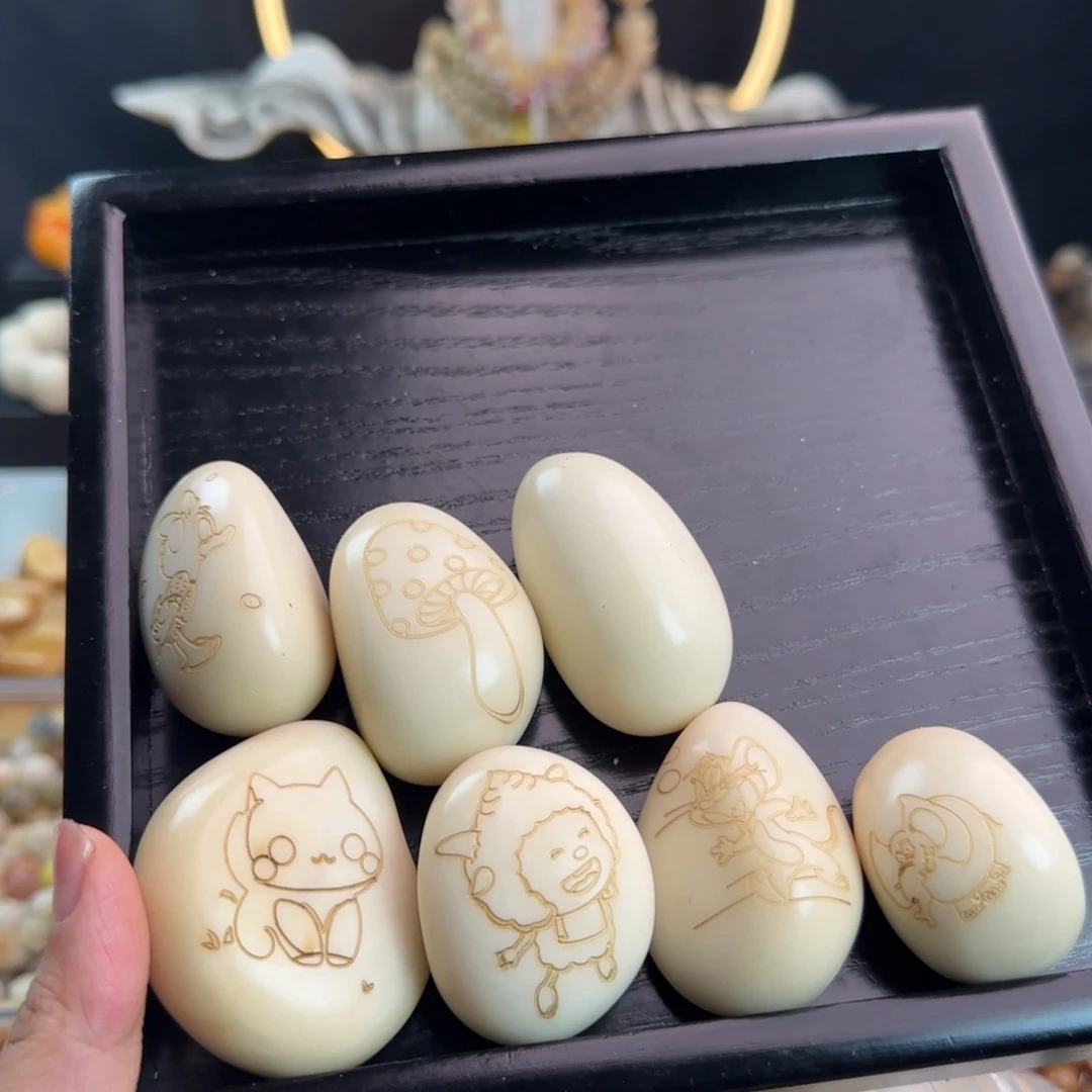 菩提根/象牙果手串通货牙果手把件2个