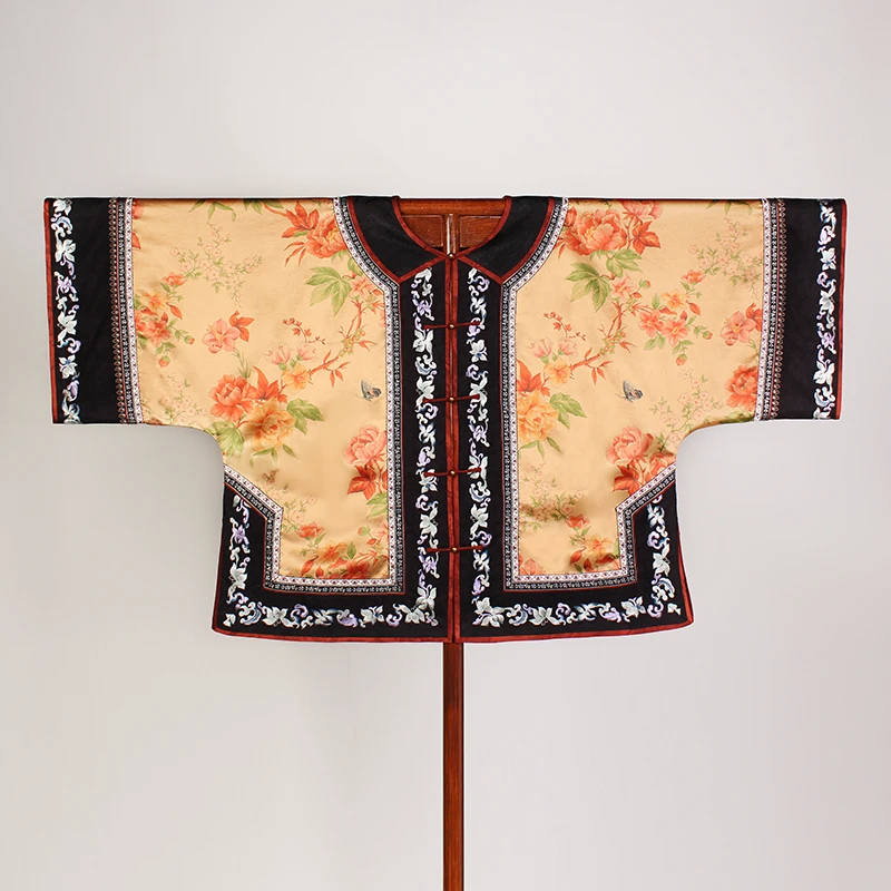 【流萤】复古新中式桑蚕丝香云纱中式风双层平肩无领对襟上衣