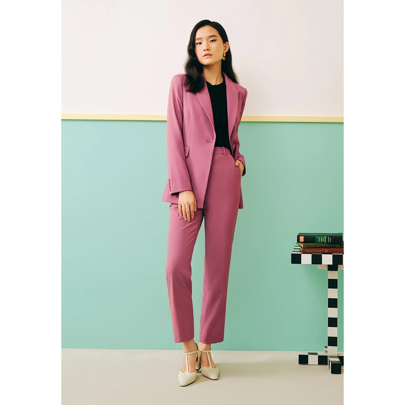 可颜新款气质时尚百搭休闲修身名媛通勤女神范西装套装AC53310160